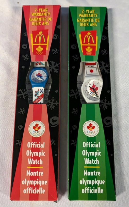 Vintage 1998 Olympics McDonalds Watches. With Original Boxes. Watches #4 and #3