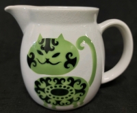 Vintage Arabia Cat Pitcher Made In Finland Glazed Pottery By Kaj Franck 4"X5"