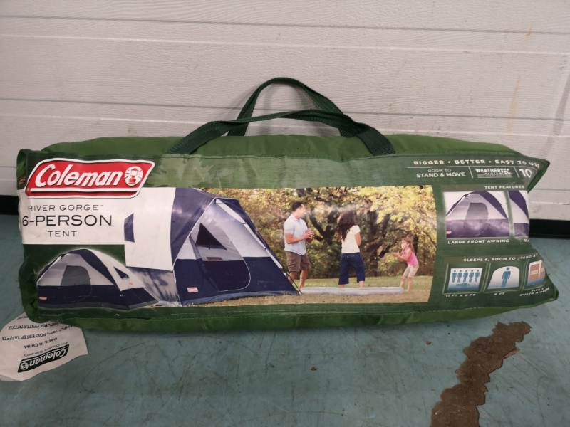 New Coleman 6 Person Tent - River Gorge