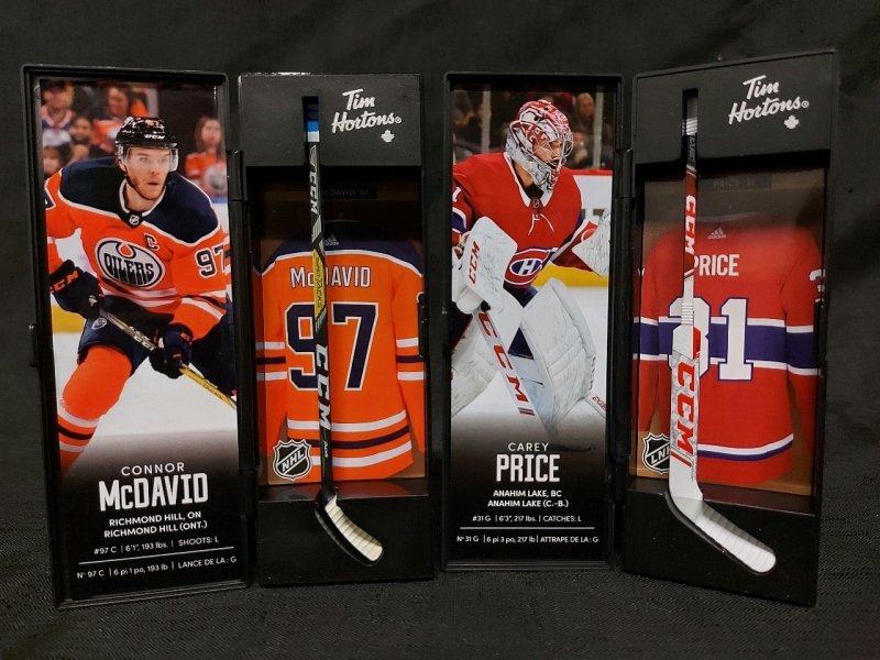 As New Tim Hortons NHL Superstar Collectable Sticks #31 Price #97 McDavid
