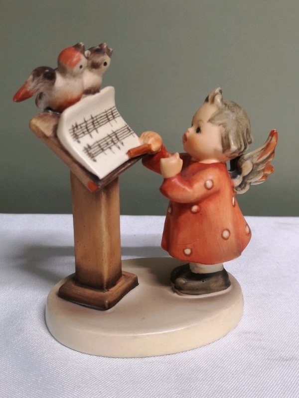 Vintage Goebel / Hummel Angel Bird Duet Figure 4" Tall - West Germany