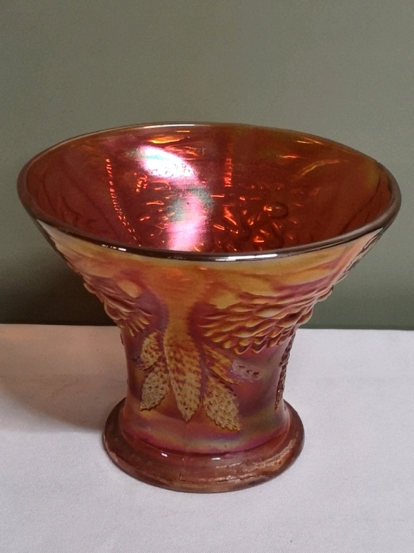 Carnival Glass Style Vase 4.5" Tall