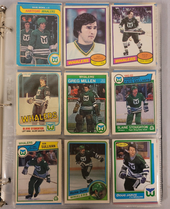 1979 - 2005 , 2021 Hartford Whalers & Carolina Hurricanes NHL Hockey Trading Card Singles