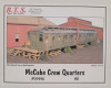 B.T.S. Model Kit : McCabe Crew Quarters , HO Scale . Model # 27498 . Some Assembly Required - 2