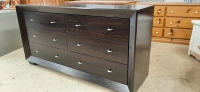 Modern Double Dresser w/Mirror