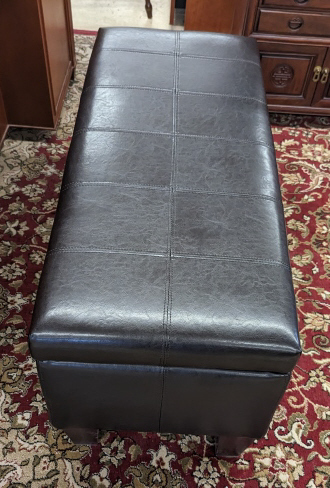 Leather Like Ottoman