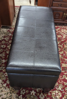 Leather Like Ottoman
