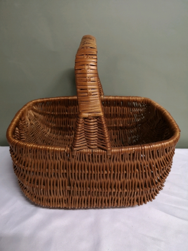 Vintage Market Wicker Basket - 14"L x 11"W x 13"H