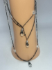 Stunning Signed Miriam Haskell Boack Chain Crystal 3 Strand - 3