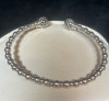 925 Sterling Beaded Rhinestone Cap Bracelet Dyadema Italy - 3