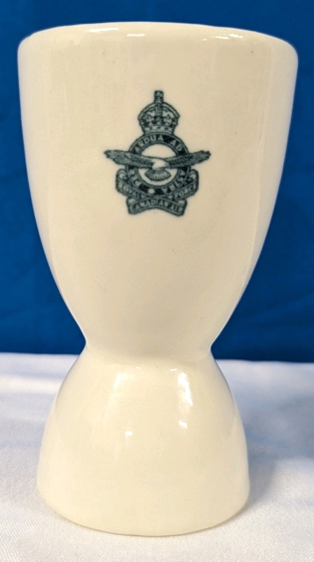 Vintage Royal Canadian Air Force Printed Egg Cup. 4.5" Tall. No Chips, Cracks or Crazing Present.