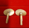 Vintage Men's Cufflinks. 2 Pair of Sterling Silver, one Pair Unmarked and a Pair of Gold Filled - 2