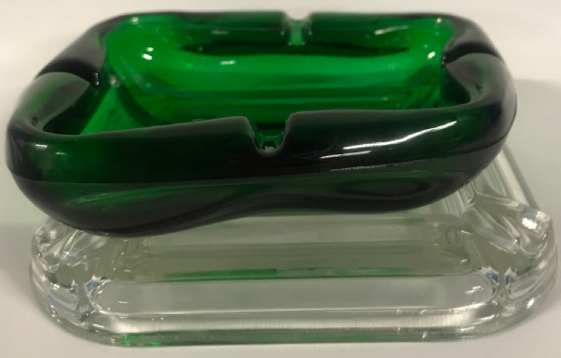 Glass Container Ashtray 6”x5.5”
