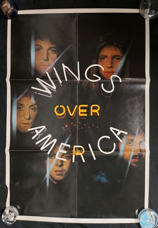 Wings Over America Double Sided Poster From Original Vinyl Corners And Poster Have Wear/Holes From Age And Mounting