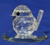 Signed SWAROVSKI Crystal Sparrow Mini with Mirror Base | 1" Tall