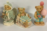 3 Vintage Cherished Teddies decorations 3.5&rdquo;