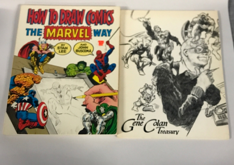 How to Draw Comics The Marvel Way & The Gene Colan Treasury Softcover Books