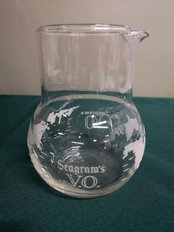 Vintage Glass Seagram's VO Pitcher