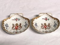 2 Vintage Limoges Shell Shape Dishes - Made in France