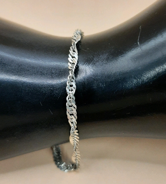 Vintage Sterling Silver Twisted Link Bracelet