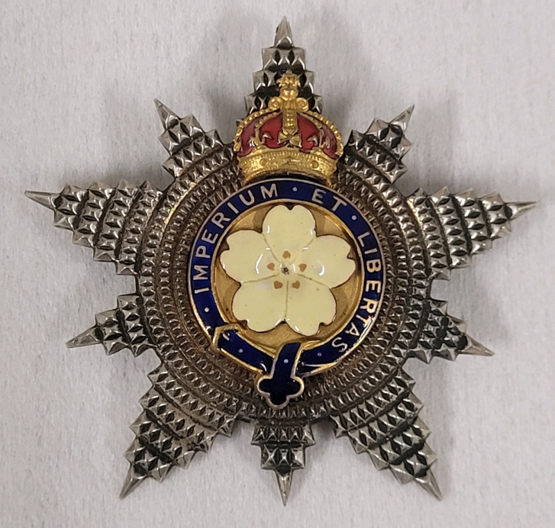 Vintage Honourable Order of the Grand Star Primrose League Political Badge . Measures 2.5"