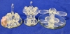 Hadrian Crystal Elephant (1.4") + Swan (1.4") & Airplane (0.75") All Affixed to Mirror Bases - 2