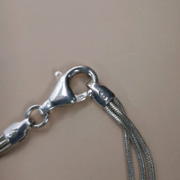 Vintage 3 Strand Sterling Silver Necklace