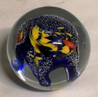 Vintage Svoboda Hand Blown Paper Weight - 3.5" Diameter