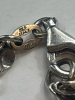 925 Sterling Silver 3 Strand Fancy Link Bracelet Stamped - 2