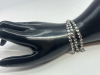925 Sterling Silver 3 Strand Fancy Link Bracelet Stamped - 3