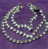925 Sterling Silver 3 Strand Fancy Link Bracelet Stamped - 5
