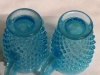 Unsigned Fenton Hobnail Blue Opalescent Milk Glass CREAMER & SUGAR - 2
