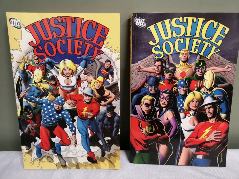 2 DC Comics Justice Society Books Volume 1 & 2 - Signed by Inker Joe Staton