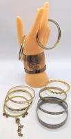 A Bevy of Bangles & 2 Copper Open-cuff Bracelets.