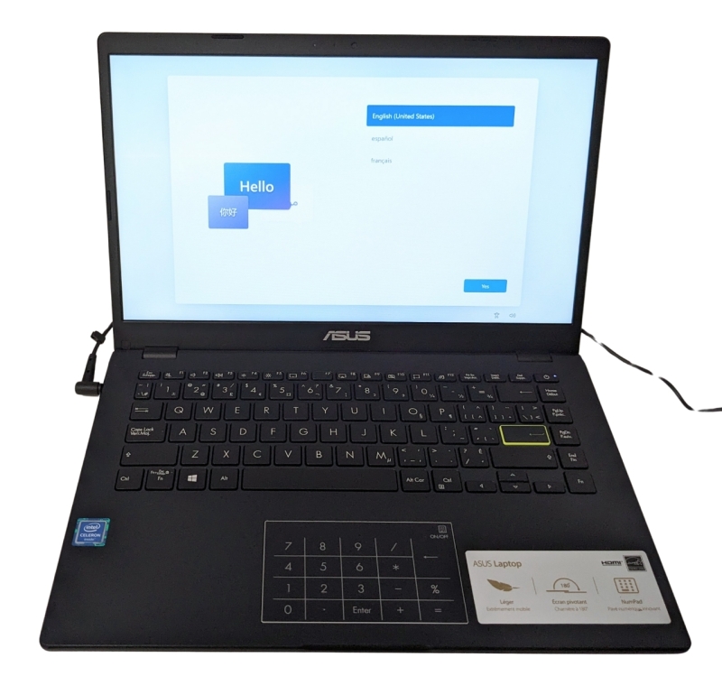 New ASUS 14" Laptop L410MA-SH08-CB | 8K Star Black | HDD: 64G EMMC | Ram: 4G DDR4 | Windows 11