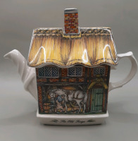 Vintage Sadler Teapot Commemorating "The Old Forge" 6"H X 7.25"L X 3.25"W
