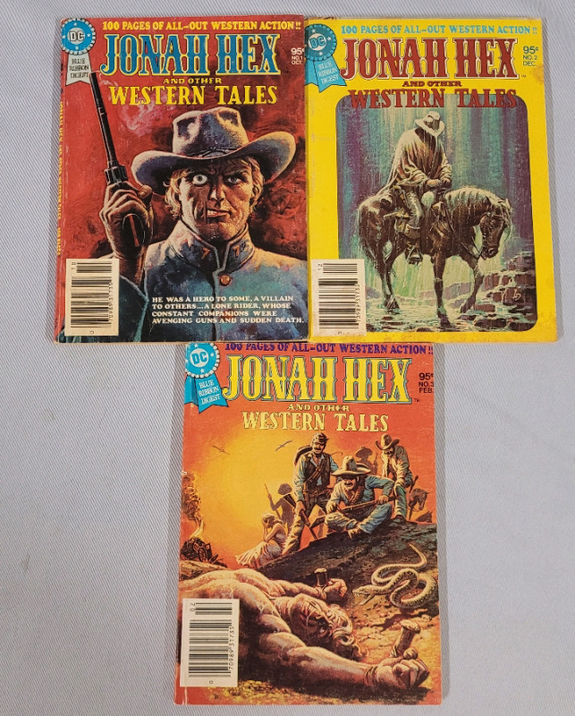 1979 DC Comics Blue Ribbon Digest JONAH HEX and Other Western Tales #1 , #2 & #3