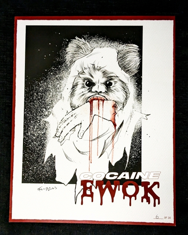 COCAINE EWOK Extremely Limited Edition 6 of 20 Signed Print | 11" x 14"