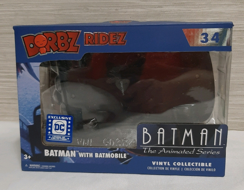 As New DC Batman-The Animated Series Batman with Batmobile by Borbz Ridez Funko