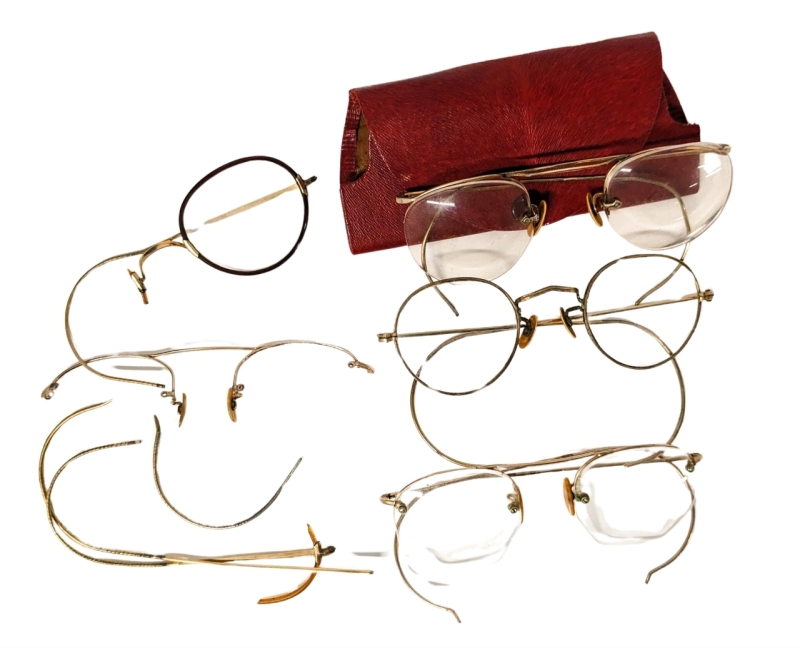 Vintage Prescription Wire-Frame Eyeglasses | 3 Complete, 2 Partial Parts
