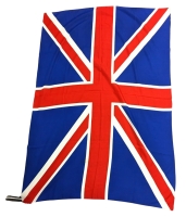 Vintage Union Jack Flag 38" x 54" w Ribbon Ties in One Corner