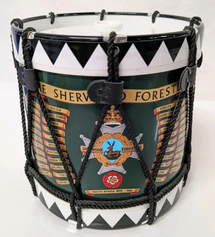 Vintage Regimental Replicas "The Sherwood Foresters : South Africa 1899-1902" Replica Drum Ice Bucket | 6.75" Tall x 6.5" Diameter