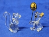 Vintage Blown Art Glass Figures (Pigs, Squirrel , Bear w Balloon & Penguin) & Small Ceramic Penguin w Mirror Base | 1" - 1.25" Tall - 2