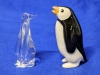 Vintage Blown Art Glass Figures (Pigs, Squirrel , Bear w Balloon & Penguin) & Small Ceramic Penguin w Mirror Base | 1" - 1.25" Tall - 4