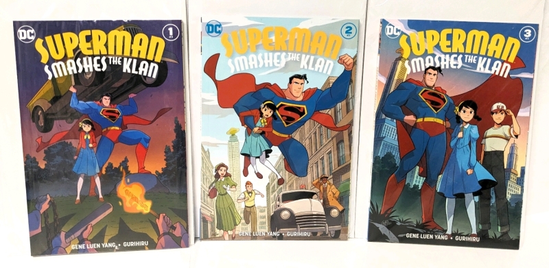 DC Comics "Superman Smashes the Klan" | Issues 1-3 | by Gene Luen Yang / Guriharu |