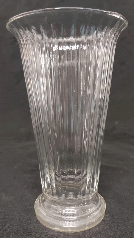 Glass Vase With Pin Encased In Base 10"x6"