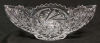 Pinwheel Crystal Fruit Bowl Great Condition 12.5x"x7"x4.5"