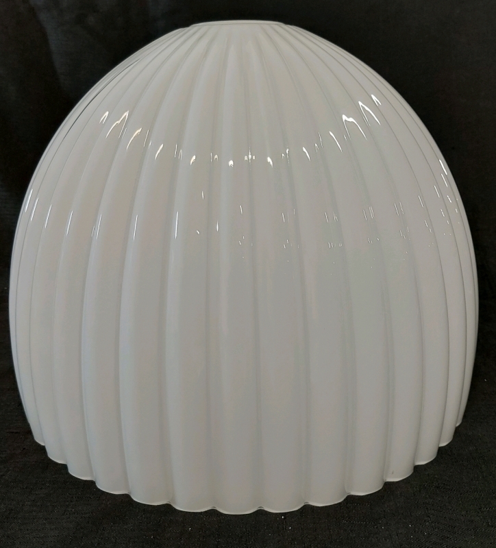 New Textured Glass Lamp Shade 13.5" Diameter 1.5" Top Diameter Hole Approx