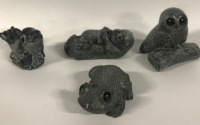 4 Soapstone Like Wolf Original 2.5&rdquo;
