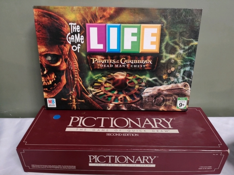 Pictionary Game & The Game of Life Pirates of the Caribbean